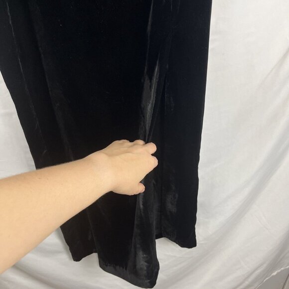 Vintage Dalia Collection Velvet Maxi Skirt w/ High Slit Women's Size 10 - Picture 2 of 9